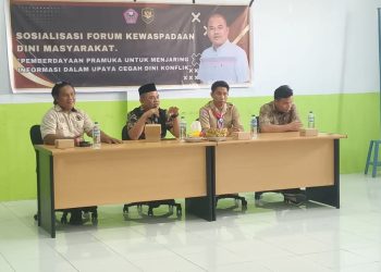 Ketua FKDM Sosialisasikan Kewaspadaan Dini dan Peran Pramuka Dalam Kegiatan PERJUSAMI PGSD UNIPO