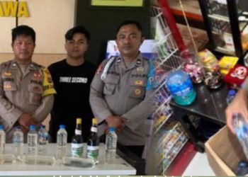 Menjelang Akhir Tahun Jajaran Polsek Gorontalo Sita Berbagai Jenis Miras