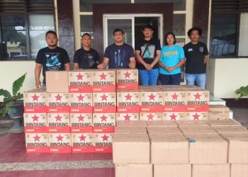 Polisi Amankan Ratusan Dus Miras di Kota Gorontalo