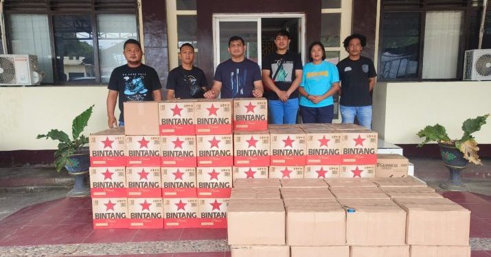 Polisi Amankan Ratusan Dus Miras di Kota Gorontalo