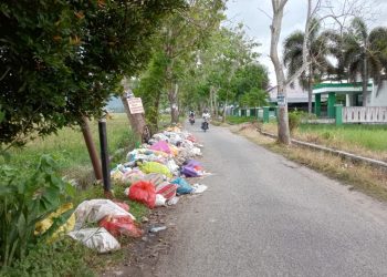 Sampah Berserakan di Jalan Kelurahan Wongkaditi Gorontalo, Warga Keluhkan Bau Tak Sedap
