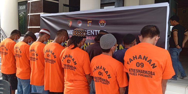 Polres Pohuwato Ungkap Enam Kasus Narkotika, 12 Tersangka Diamankan