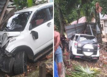 Kecelakaan Tunggal Minibus di Paguat, 1 Keluarga Selamat dari Insiden