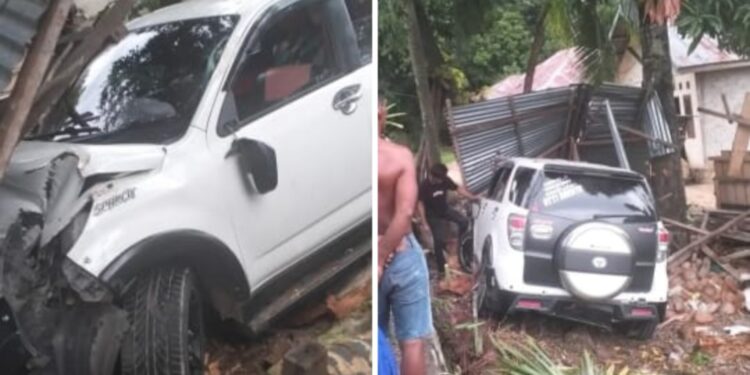 Kecelakaan Tunggal Minibus di Paguat, 1 Keluarga Selamat dari Insiden