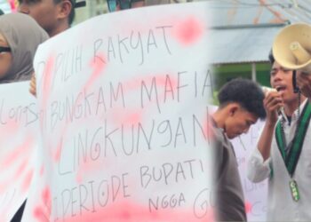 HUT Bhayangkara Ke-79 Diwarnai Demo HMI Pohuwato: Polisi Dituding Lindungi Penambang Ilegal!