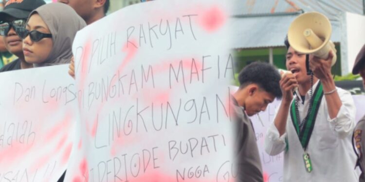 HUT Bhayangkara Ke-79 Diwarnai Demo HMI Pohuwato: Polisi Dituding Lindungi Penambang Ilegal!