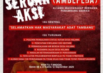 AMBEPEDA Ancam Gelar Aksi Massa Terbesar di Desa Hulawa