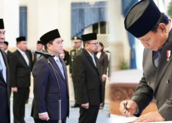 Presiden Prabowo Lantik Dua Menteri dan Tiga Wakil Menteri Kabinet Merah Putih