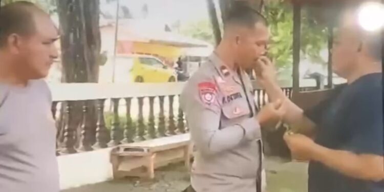 Viral Anggota Polri di Pohuwato Makan Rumput, Polsek Popayato Beri Klarifikasi