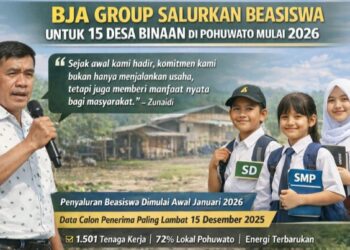 Mulai 2026 BJA Group Salurkan Beasiswa Untuk Desa Binaan