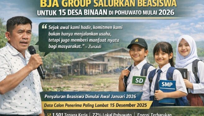 Mulai 2026 BJA Group Salurkan Beasiswa Untuk Desa Binaan