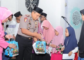 Kapolres Pohuwato Santuni Anak Yatim Sambut Berkah Ramadan