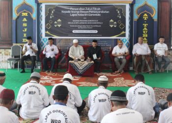57 Warga Binaan Lapas Gorontalo Tersenyum Haru, Zakat Fitrah dari Baznas Lapas Gorontalo dengan Zakat Fitrah
