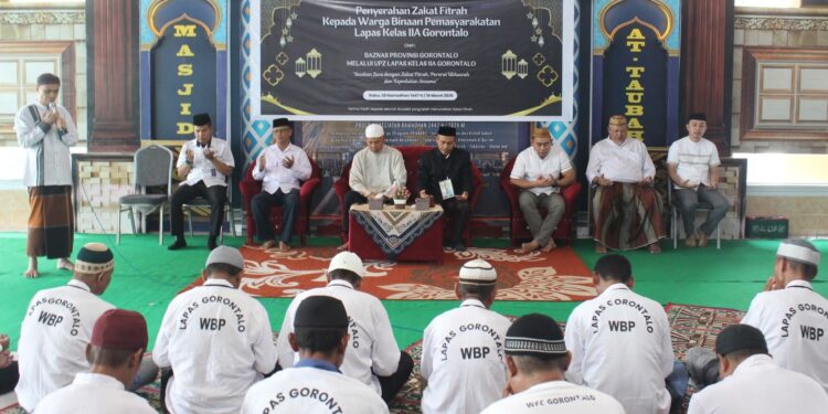 57 Warga Binaan Lapas Gorontalo Tersenyum Haru, Zakat Fitrah dari Baznas Lapas Gorontalo dengan Zakat Fitrah