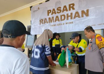 Ramadan Berkah, Tambang Emas Pani Hadirkan Pasar Murah untuk 9 Desa di Pohuwato