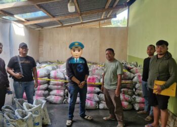 Polda Gorontalo Amankan 259 Karung Batu Hitam Diduga Hasil PETI di Bone Bolango