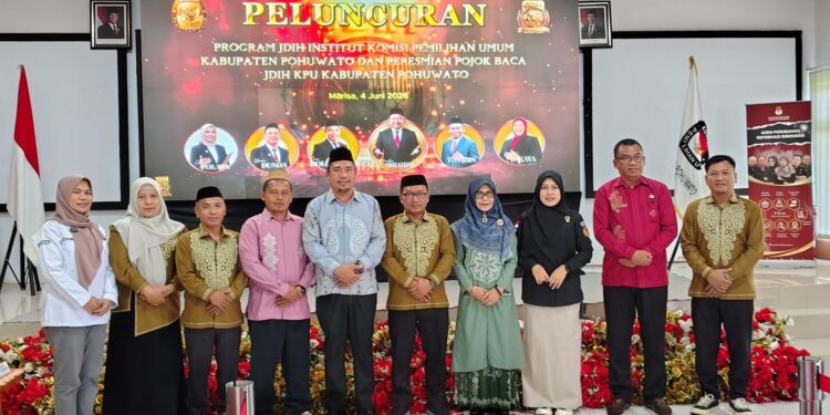 KPU Pohuwato Luncurkan JDIH Institute dan Pojok Baca, Perkuat Literasi Demokrasi