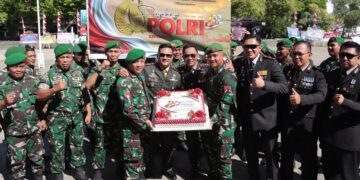 Kodim 1304 Gorontalo Beri Kejutan HUT Bhayangkara ke-80
