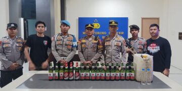 Gelar Patroli dan Razia Miras, Polres Pohuwato Sita Ratusan Botol Miras